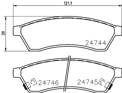 Kit pastiglie freno HELLA 8DB 355 014-491