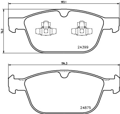 Kit pastiglie freno HELLA 8DB 355 014-541