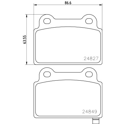 Set di pastiglie freno HELLA 8DB 355 014-701