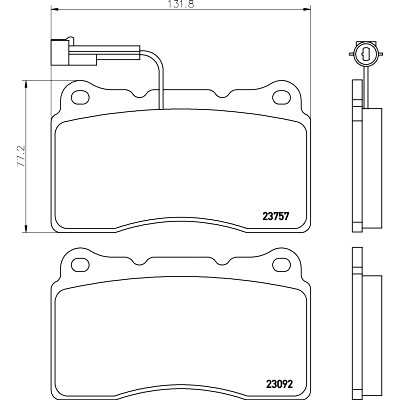 Kit pastiglie freno HELLA 8DB 355 014-731