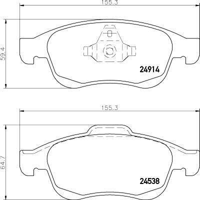 Kit pastiglie freno HELLA 8DB 355 014-791
