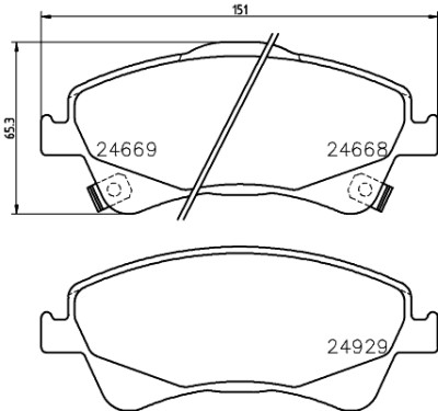 Set di pastiglie freno HELLA 8DB 355 014-881
