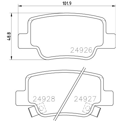 Kit pastiglie freno HELLA 8DB 355 014-891