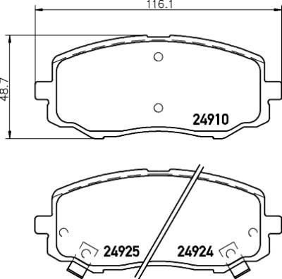 Kit pastiglie freno HELLA 8DB 355 014-901