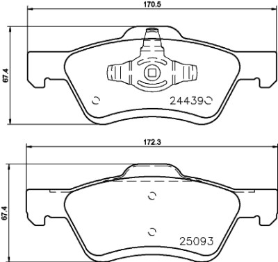 Set di pastiglie freno HELLA 8DB 355 014-961
