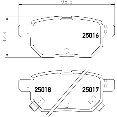 Kit pastiglie freno HELLA 8DB 355 014-991