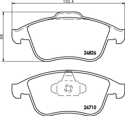 Set di pastiglie freno HELLA 8DB 355 015-041