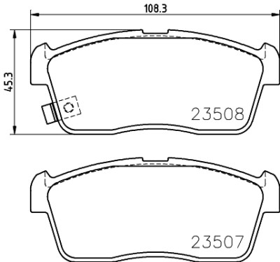 Set di pastiglie freno HELLA 8DB 355 015-071