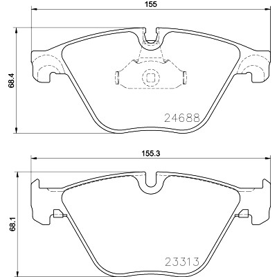 Kit pastiglie freno HELLA 8DB 355 015-261