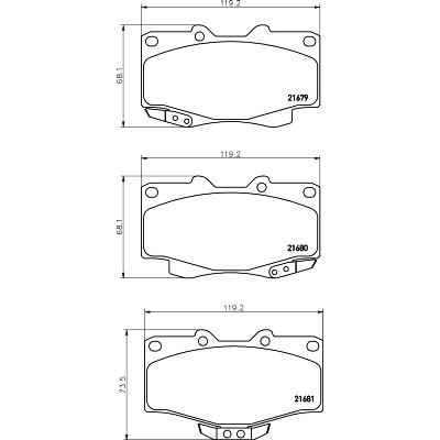 Kit pastiglie freno HELLA 8DB 355 015-351