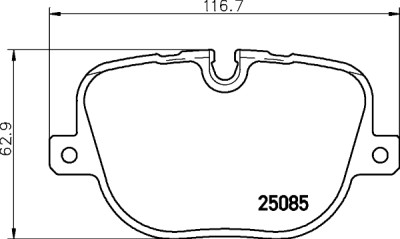 Set di pastiglie freno HELLA 8DB 355 015-451