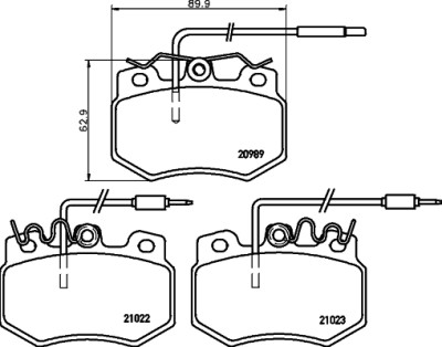 Kit pastiglie freno HELLA 8DB 355 015-511
