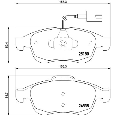 Kit pastiglie freno HELLA 8DB 355 015-521
