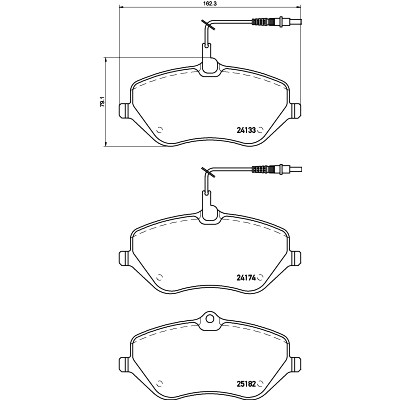 Set di pastiglie freno HELLA 8DB 355 015-621