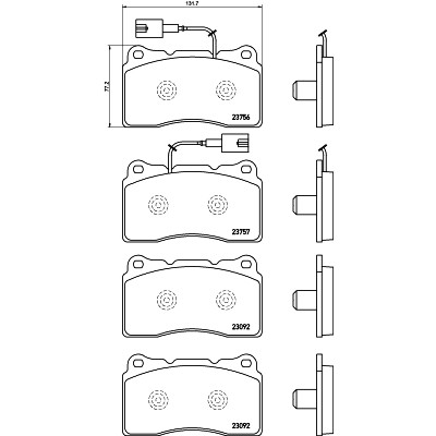 Set di pastiglie freno HELLA 8DB 355 015-681