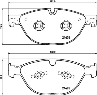 Set di pastiglie freno HELLA 8DB 355 015-701