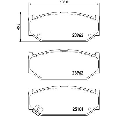 Set di pastiglie freno HELLA 8DB 355 015-751