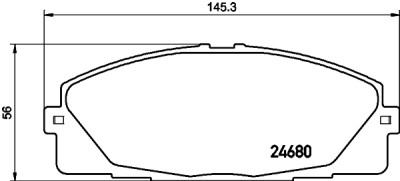 Set di pastiglie freno HELLA 8DB 355 015-831