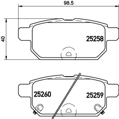Kit pastiglie freno HELLA 8DB 355 015-871