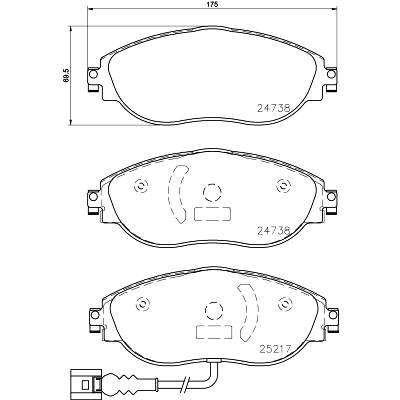 Kit pastiglie freno HELLA 8DB 355 015-921