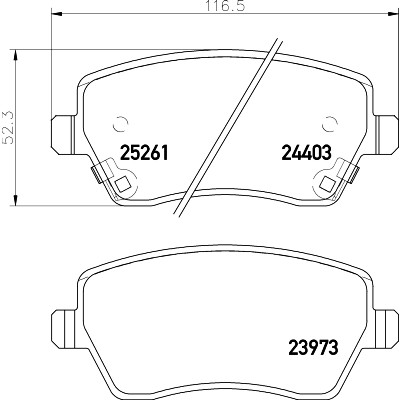 Set di pastiglie freno HELLA 8DB 355 015-981