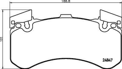 Set di pastiglie freno HELLA 8DB 355 015-991