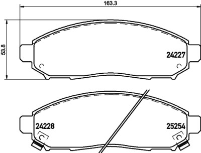 Set di pastiglie freno HELLA 8DB 355 016-121