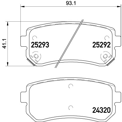 Kit pastiglie freno HELLA 8DB 355 016-221