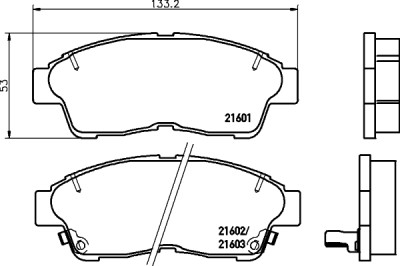 Kit pastiglie freno HELLA 8DB 355 016-421