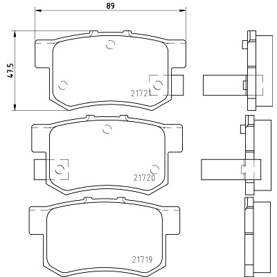Kit pastiglie freno HELLA 8DB 355 016-451