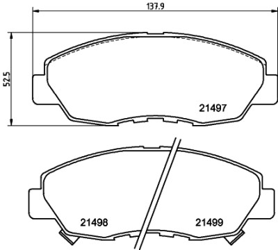 Set di pastiglie freno HELLA 8DB 355 016-511