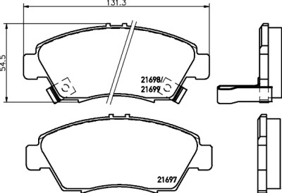 Kit pastiglie freno HELLA 8DB 355 016-521