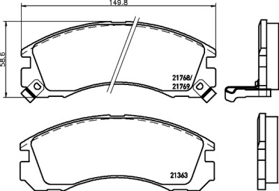 Kit pastiglie freno HELLA 8DB 355 016-531