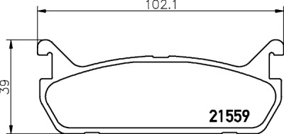 Set di pastiglie freno HELLA 8DB 355 016-601