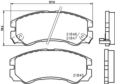Kit pastiglie freno HELLA 8DB 355 016-611