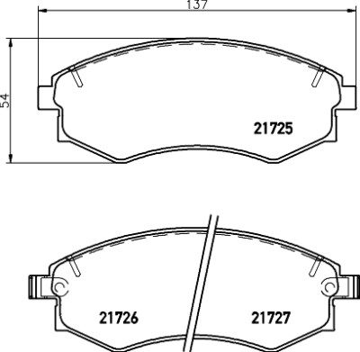 Kit pastiglie freno HELLA 8DB 355 016-691