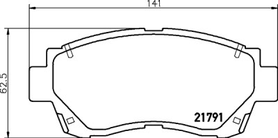 Set di pastiglie freno HELLA 8DB 355 016-771