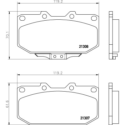 Set di pastiglie freno HELLA 8DB 355 016-791