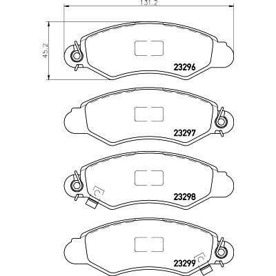 Kit pastiglie freno HELLA 8DB 355 017-011