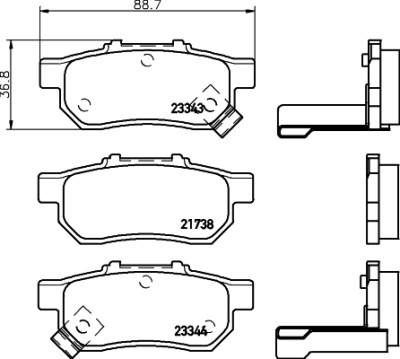 Kit pastiglie freno HELLA 8DB 355 017-151