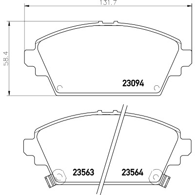 Set di pastiglie freno HELLA 8DB 355 017-171