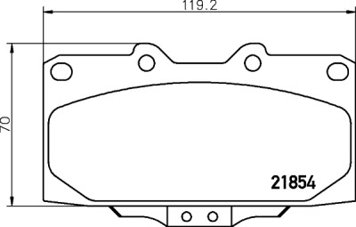 Set di pastiglie freno HELLA 8DB 355 017-211