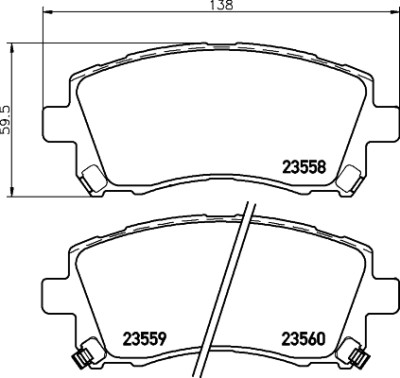 Kit pastiglie freno HELLA 8DB 355 017-291