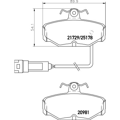 Set di pastiglie freno HELLA 8DB 355 017-631