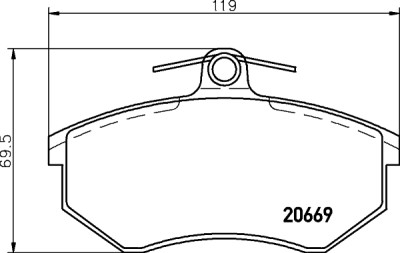 Kit pastiglie freno HELLA 8DB 355 017-701