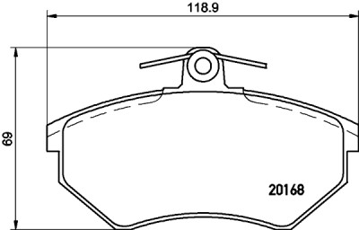Kit pastiglie freno HELLA 8DB 355 017-901