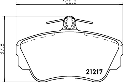 Set di pastiglie freno HELLA 8DB 355 017-921