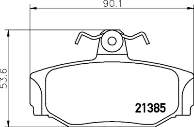 Set di pastiglie freno HELLA 8DB 355 017-991