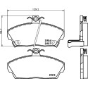 Kit pastiglie freno HELLA 8DB 355 018-031