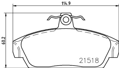 Set di pastiglie freno HELLA 8DB 355 018-081
